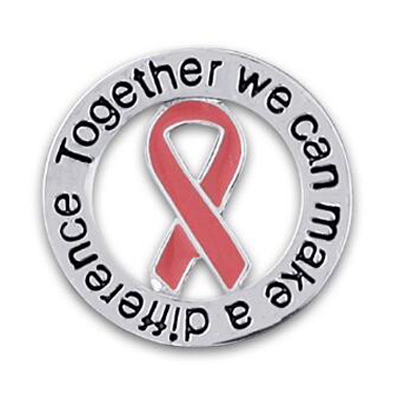 Breast Cancer Awareness Circle Ribbon Pins Breast Cancer Awareness Circle Ribbon Pins