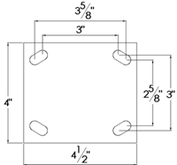 Top Plate dimension for Heavy Duty Casters Top Plate dimension for Heavy Duty Casters